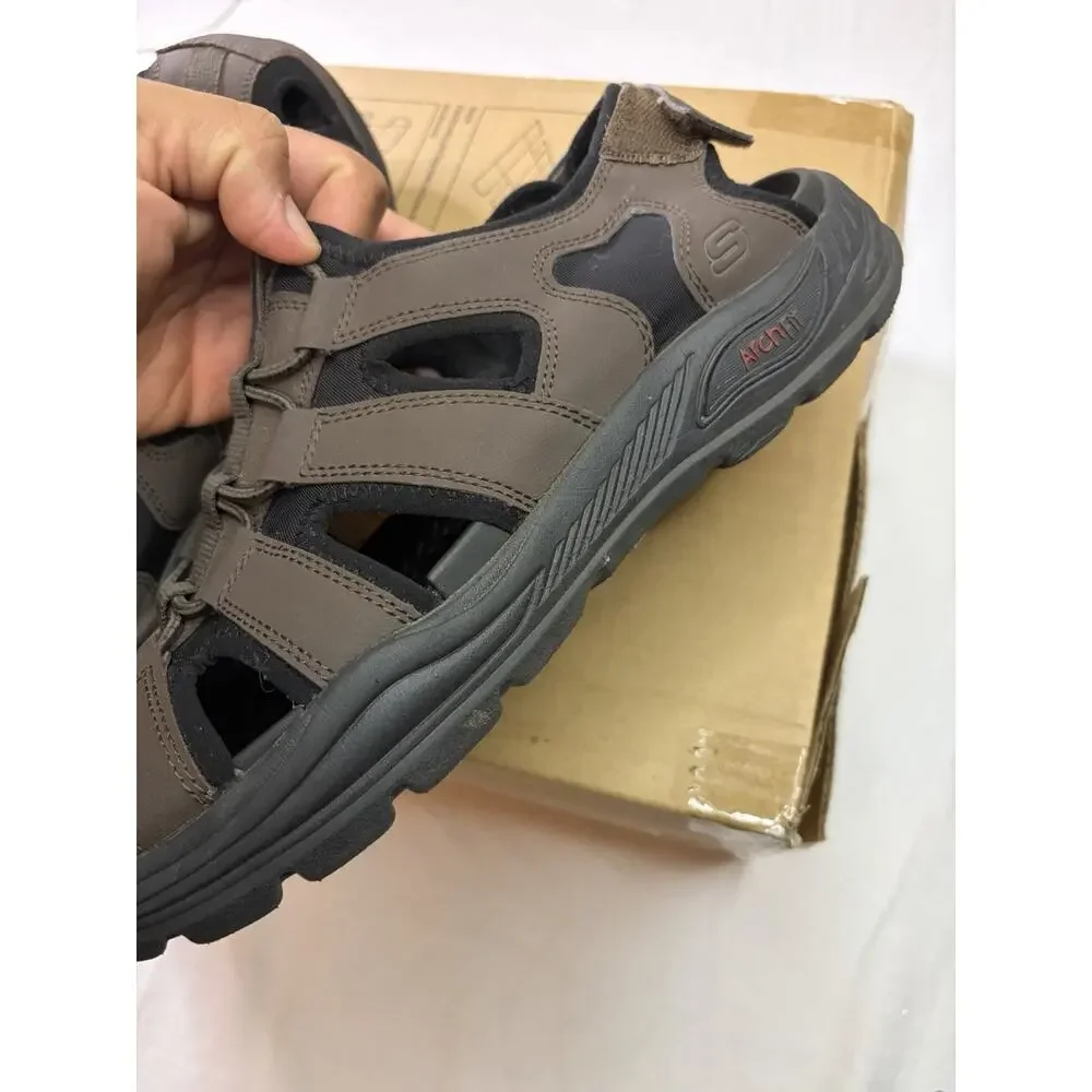 Skechers Arch Fit Fisherman Sport Sandals Men’s US 12 Brown Outdoor Hiking